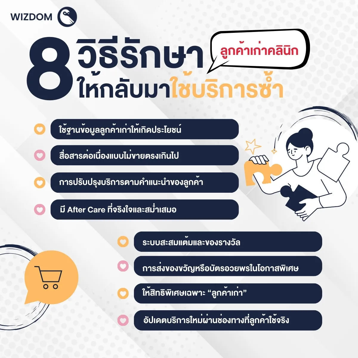 8 วิธีรักษาลูกค้าเก่าคลินิกให้กลับมาใช้บริการซ้ำ
