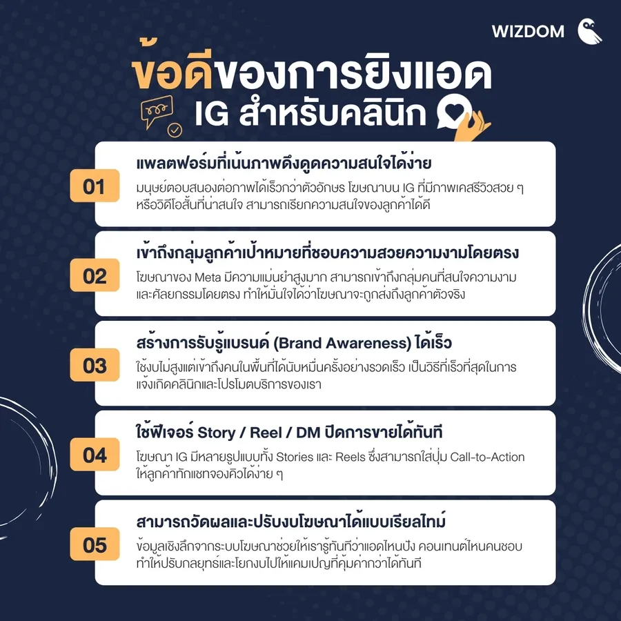 ข้อดีของการยิงแอด IG สำหรับคลินิก