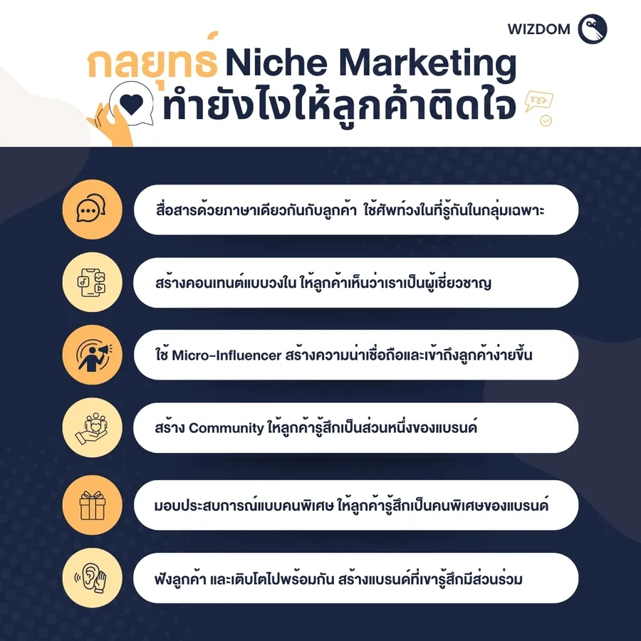 กลยุทธ์ Niche Marketing ทำยังไงให้ลูกค้าติดใจ