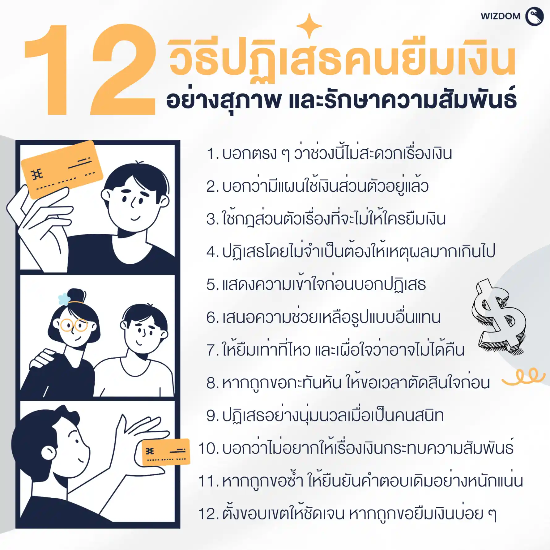 วิธีปฏิเสธคนยืมเงินอย่างสุภาพ